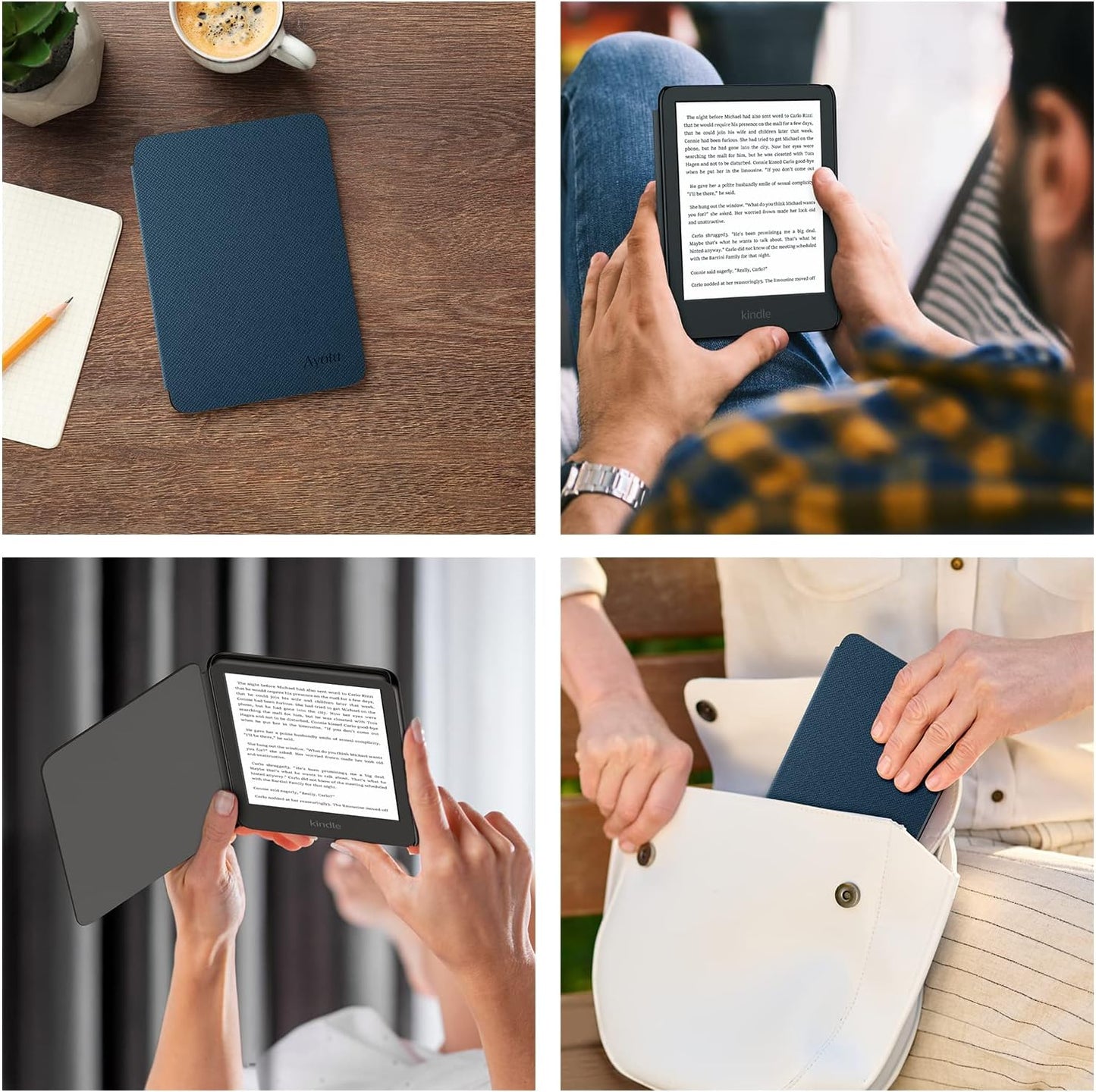 Case for 6" All-New Kindle 11Th Generation 2024/2022 Release (Model No. RS23CV/C2V2L3), Slim Cover with Auto Wake/Sleep, Only Fit 6 Inch Basic Kindle 2024/2022, Dark Blue