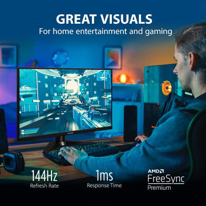 VX2768-2KP-MHD 27 Inch 1440P 1Ms 144Hz IPS Gaming Monitor with Freesync Premium, Eye Care, HDMI and Displayport