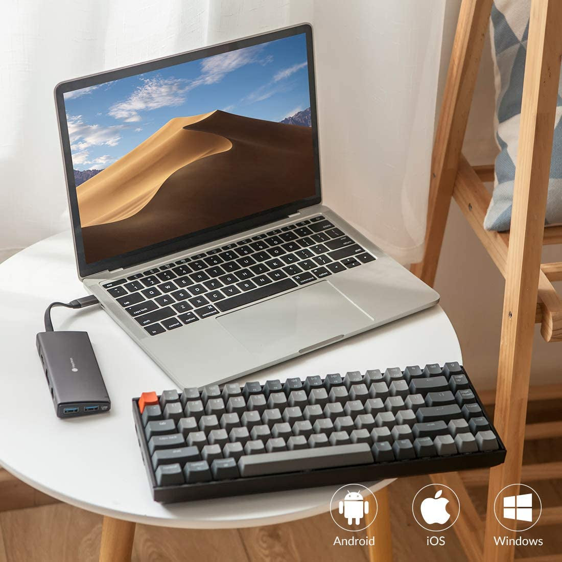 K2 75% Layout RGB Bluetooth Wireless Mechanical Keyboard with Gateron G Pro Brown Switch/Anti Ghosting/N-Key Rollover, Compact 84 Keys USB Wired Gaming Keyboard for Mac Windows-Version 2