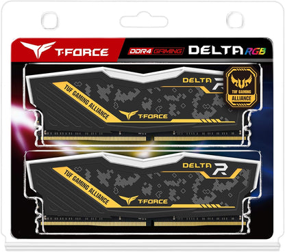 Team Group Tf9D416G3200Hc16Cdc01 Delta Tuf Gaming RGB RAM Memory 16GB (2X8GB) DDR4 U-DIMM 3200Mhz PC4-25600 CL16 Non-Ecc