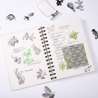 Transparent Printer Paper Adhesive Sticker Printer Rolls for  M02 M02S M02 Pro, 3-In-1 Set