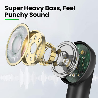 Wireless Gaming Earbuds with Microphone, 88Ms Ultra-Low Latency Bluetooth Earbuds Noise Cancelling, 30H Playtime Bluetooth Gaming Earbuds for PC, G01 Black