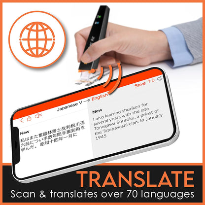 Air Reading Pen & Pen Scanner | Translator Pen for Dyslexia, Students & Professionals - Compatible with Mac, Windows, Ios & Android