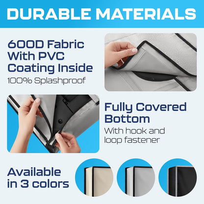 Outdoor TV Cover 50 Inch – Waterproof & Weatherproof TV Enclosure, Smart Shield Screen Protector, outside TV Covers for Moving & Storage - Gray