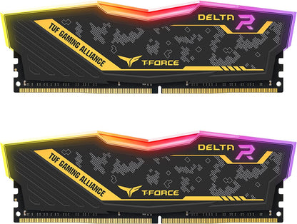 Team Group Tf9D416G3200Hc16Cdc01 Delta Tuf Gaming RGB RAM Memory 16GB (2X8GB) DDR4 U-DIMM 3200Mhz PC4-25600 CL16 Non-Ecc