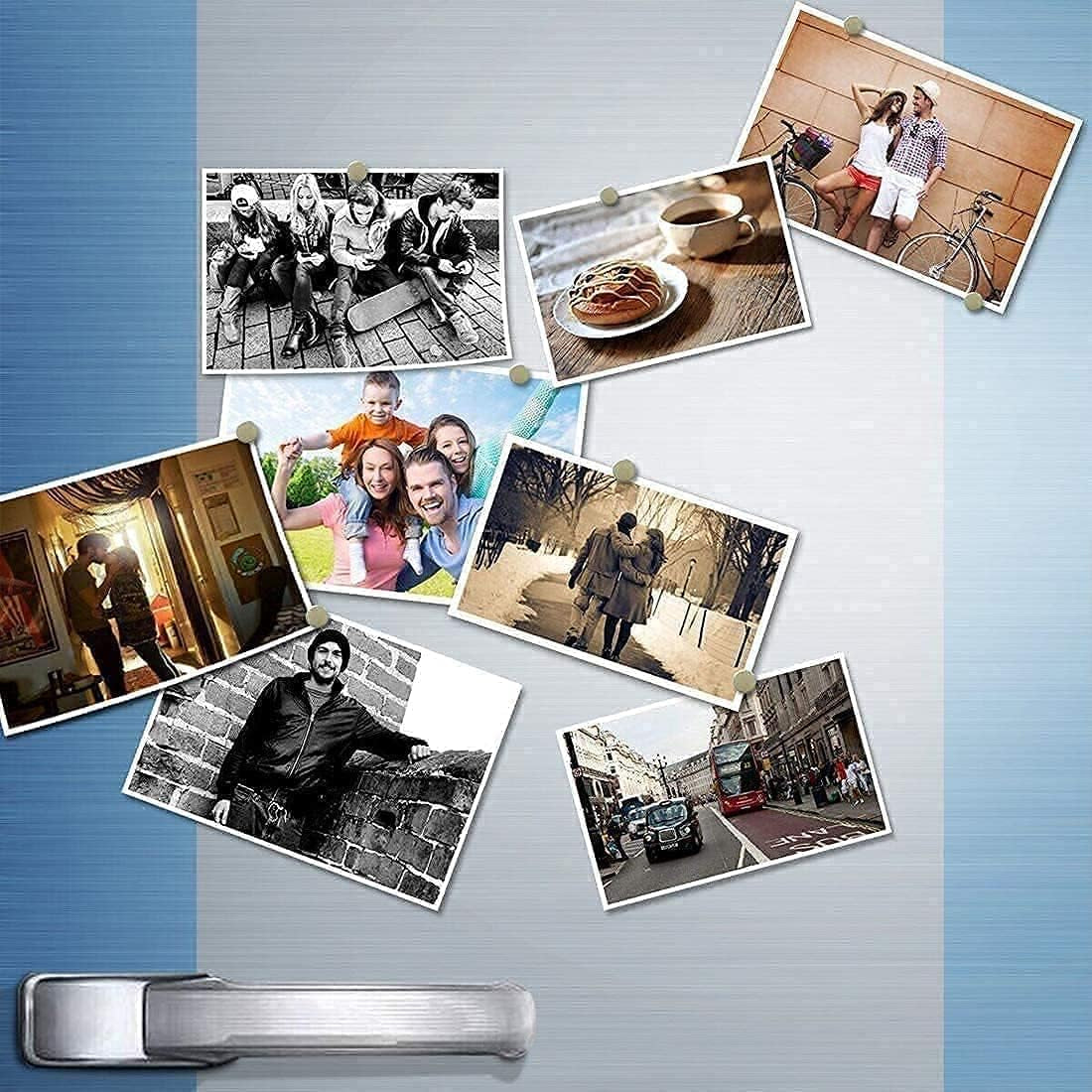 50 Pieces Magnetic for Whiteboard, Small Magnets, Fridge Magnet, Magnet for Fridge, Premium Brushed Nickel Refrigerator Magnets, Magnets for Crafts