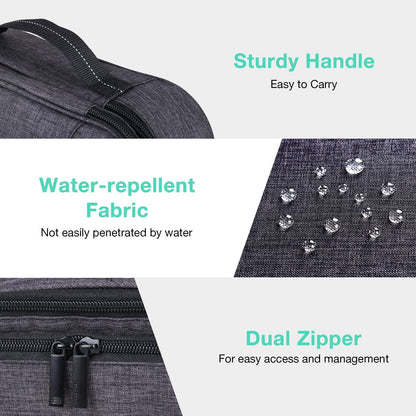 Electronic Organizer,  Accessories Organizer Travel Double Layer Electronics Bag Large for 10.5 Inch Ipad Pro, Adapter, Cables, Black