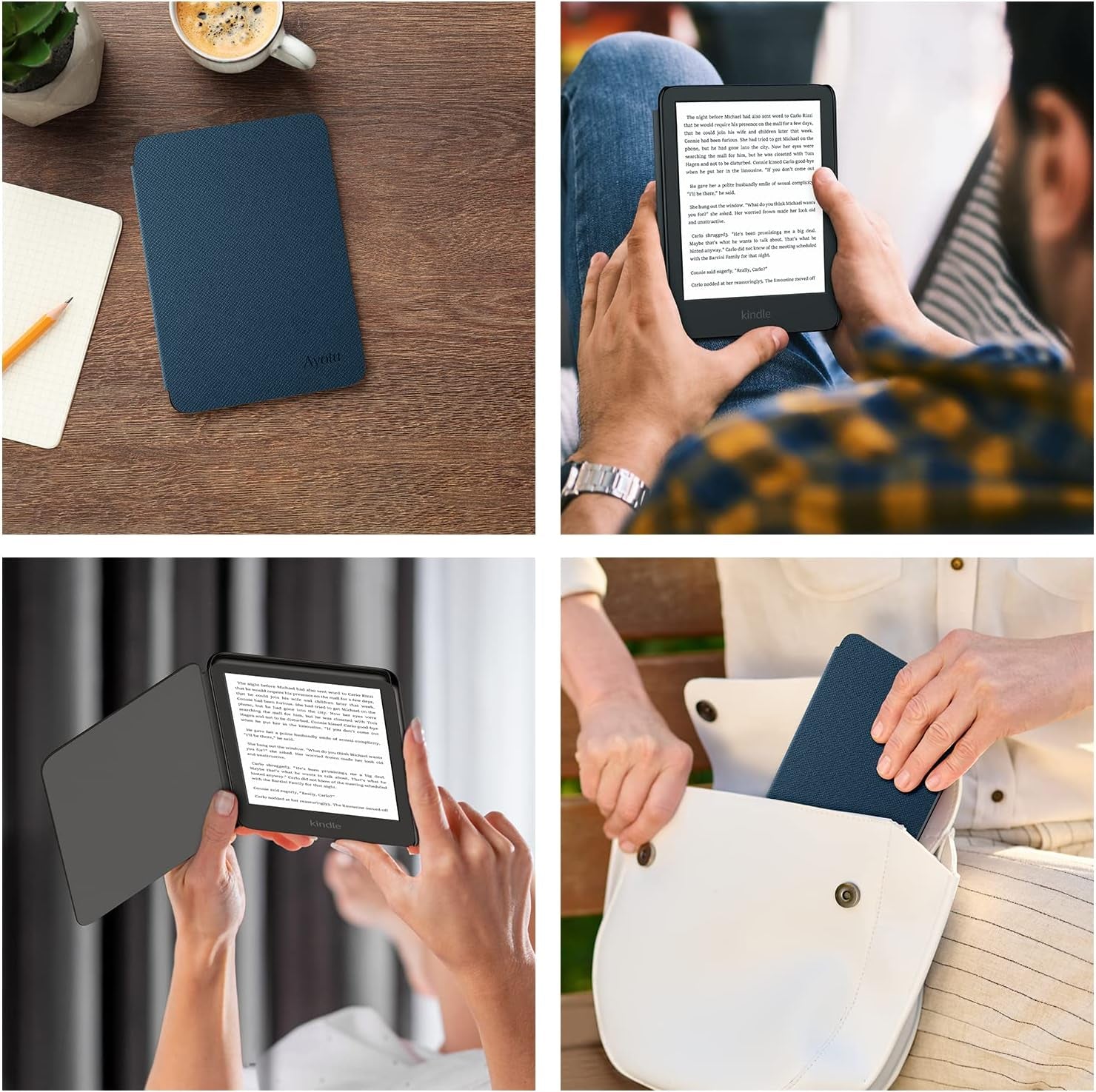 Case for 6" All-New Kindle 11Th Generation 2024/2022 Release (Model No. RS23CV/C2V2L3), Slim Cover with Auto Wake/Sleep, Only Fit 6 Inch Basic Kindle 2024/2022, Dark Blue