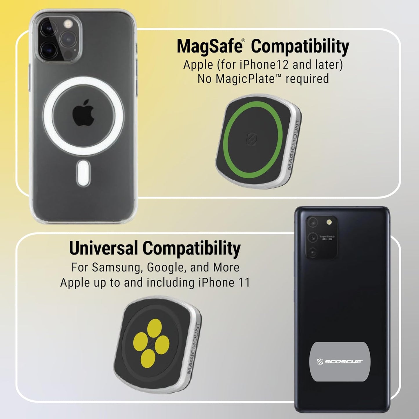 MP2WD2HD Magicmount™ Pro2 XL Heavy Duty, Strong Suction Cup Cell Phone Mount with Long Arm Windshield/Dashboard Phone Holder and Anti-Shake Stabilizer for Iphone, Android, Tablet, Car, Truck