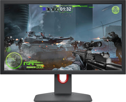 ZOWIE XL2411K 24-Inch 144Hz Gaming Monitor | 1080P | Smaller Base | Ergonomic Stand | XL Setting to Share | Customizable Quick Menu | Dyac | 120Hz Compatible for PS5 and Xbox Series X, Dark Grey