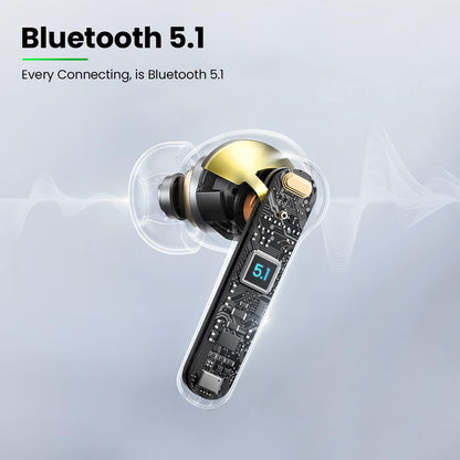 Wireless Gaming Earbuds with Microphone, 88Ms Ultra-Low Latency Bluetooth Earbuds Noise Cancelling, 30H Playtime Bluetooth Gaming Earbuds for PC, G01 Black