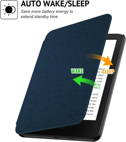 Case for 6" All-New Kindle 11Th Generation 2024/2022 Release (Model No. RS23CV/C2V2L3), Slim Cover with Auto Wake/Sleep, Only Fit 6 Inch Basic Kindle 2024/2022, Dark Blue