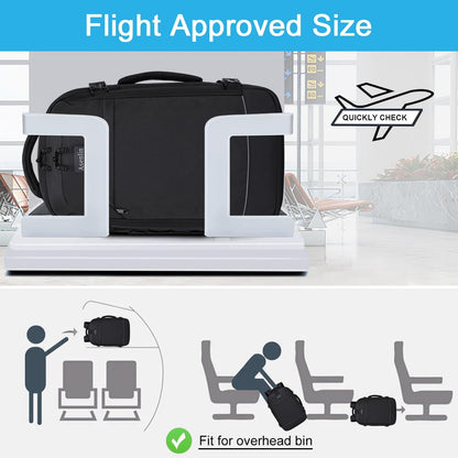 Travel Backpack for Women and Men,Fit 15.6 Inch Carry on Backpack Flight Approved Luggage，Weekender Bag Water Resistant Laptop Backpack-Black