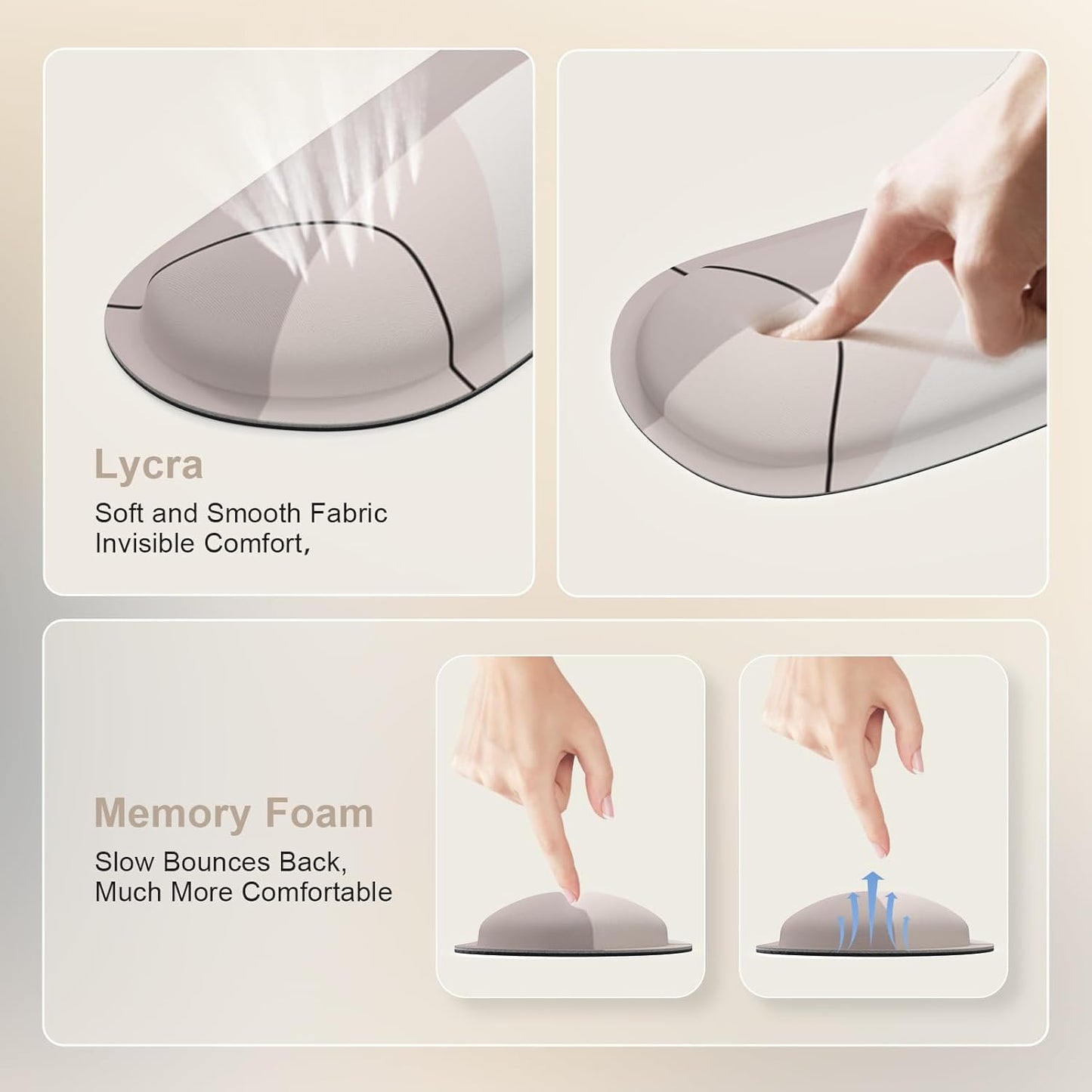 Mouse Pad with Wrist Rest, Keyboard Wrist Rest, Made of Memory Foam, Ergonomic Support, Easy Typing and Relieve Wrist Pain for Gaming, Computer, Office, Laptop-Brown Art