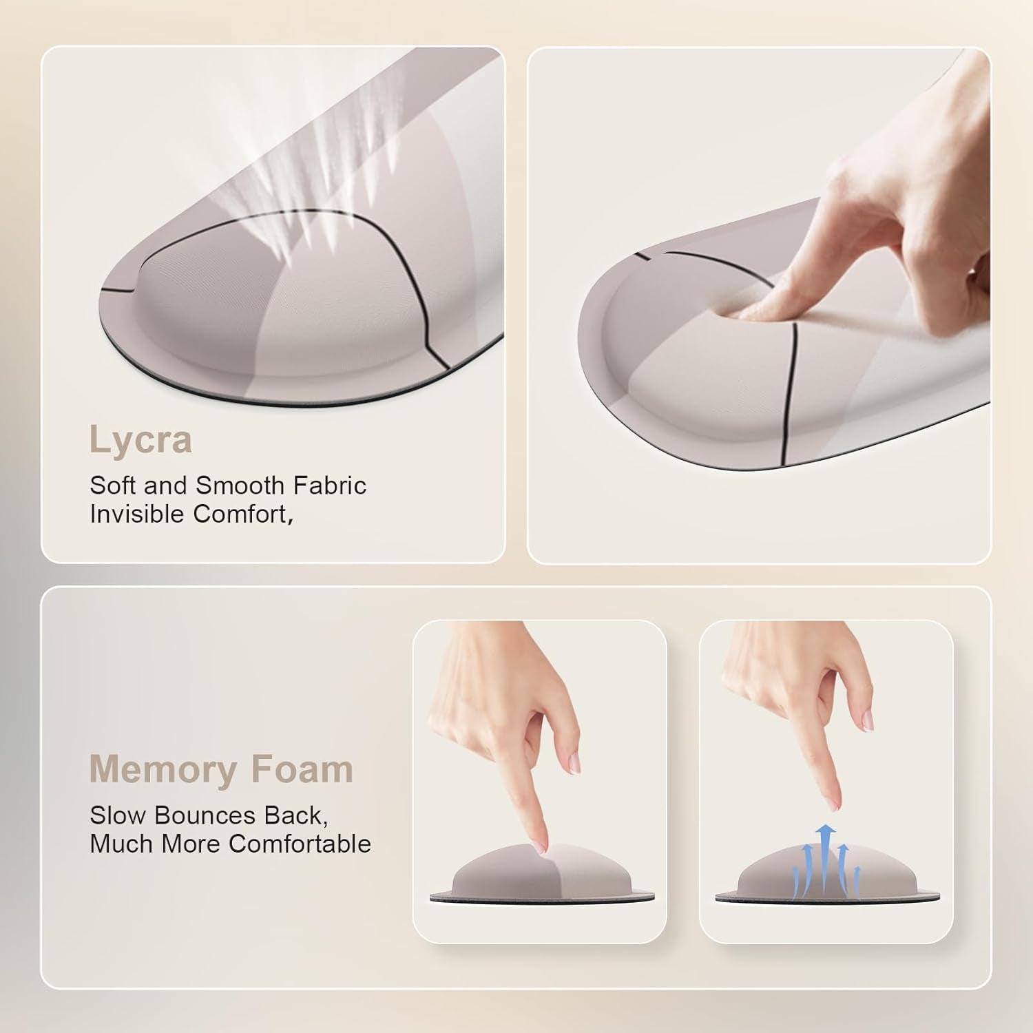 Mouse Pad with Wrist Rest, Keyboard Wrist Rest, Made of Memory Foam, Ergonomic Support, Easy Typing and Relieve Wrist Pain for Gaming, Computer, Office, Laptop-Brown Art