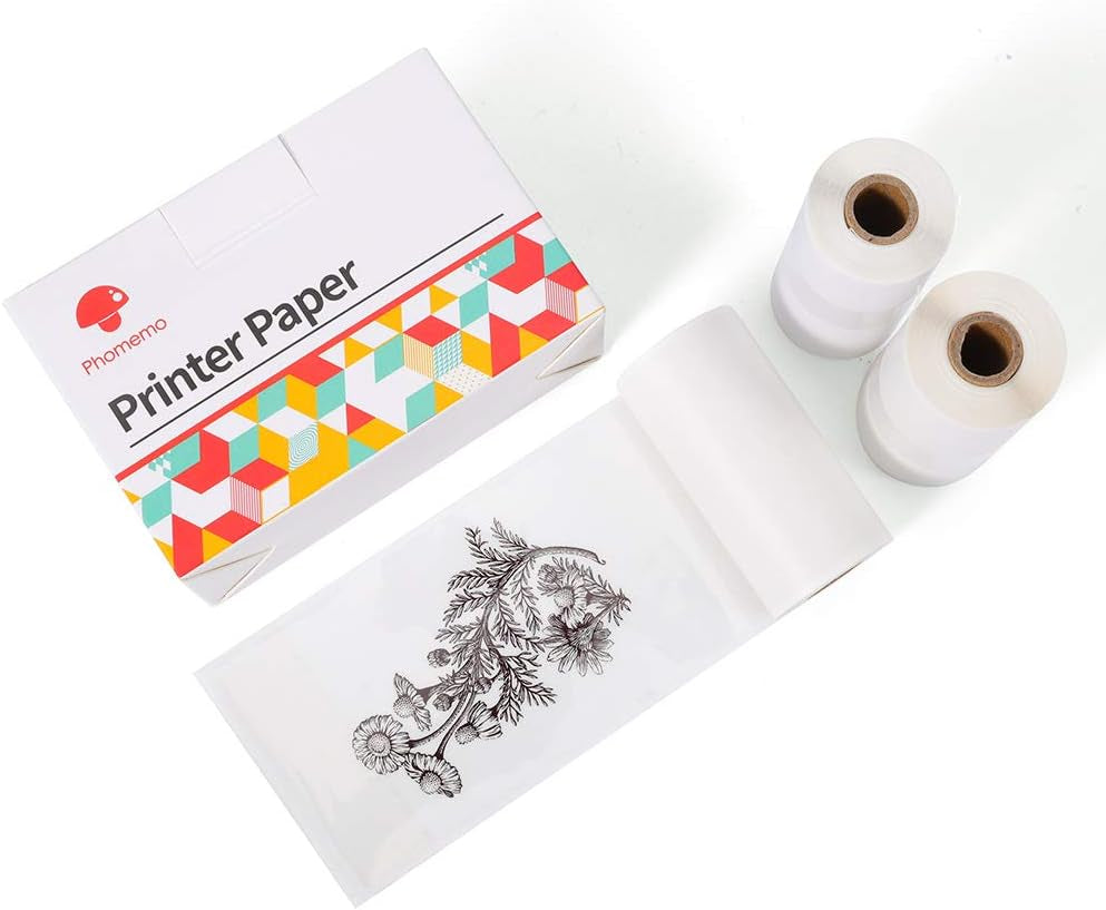 Transparent Printer Paper Adhesive Sticker Printer Rolls for  M02 M02S M02 Pro, 3-In-1 Set