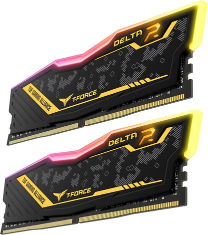 Team Group Tf9D416G3200Hc16Cdc01 Delta Tuf Gaming RGB RAM Memory 16GB (2X8GB) DDR4 U-DIMM 3200Mhz PC4-25600 CL16 Non-Ecc