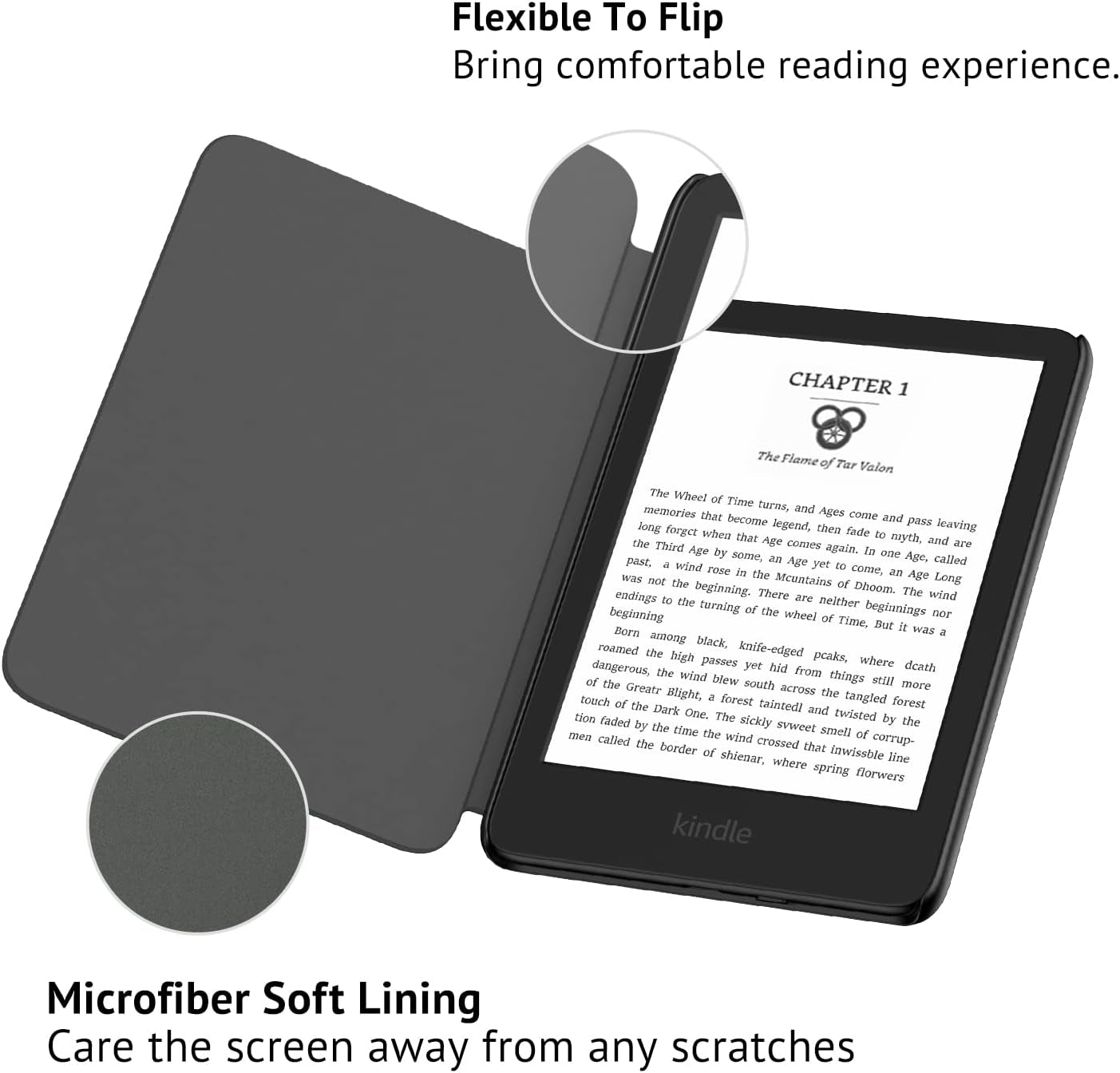 Case for 6" All-New Kindle 11Th Generation 2024/2022 Release (Model No. RS23CV/C2V2L3), Slim Cover with Auto Wake/Sleep, Only Fit 6 Inch Basic Kindle 2024/2022, Dark Blue