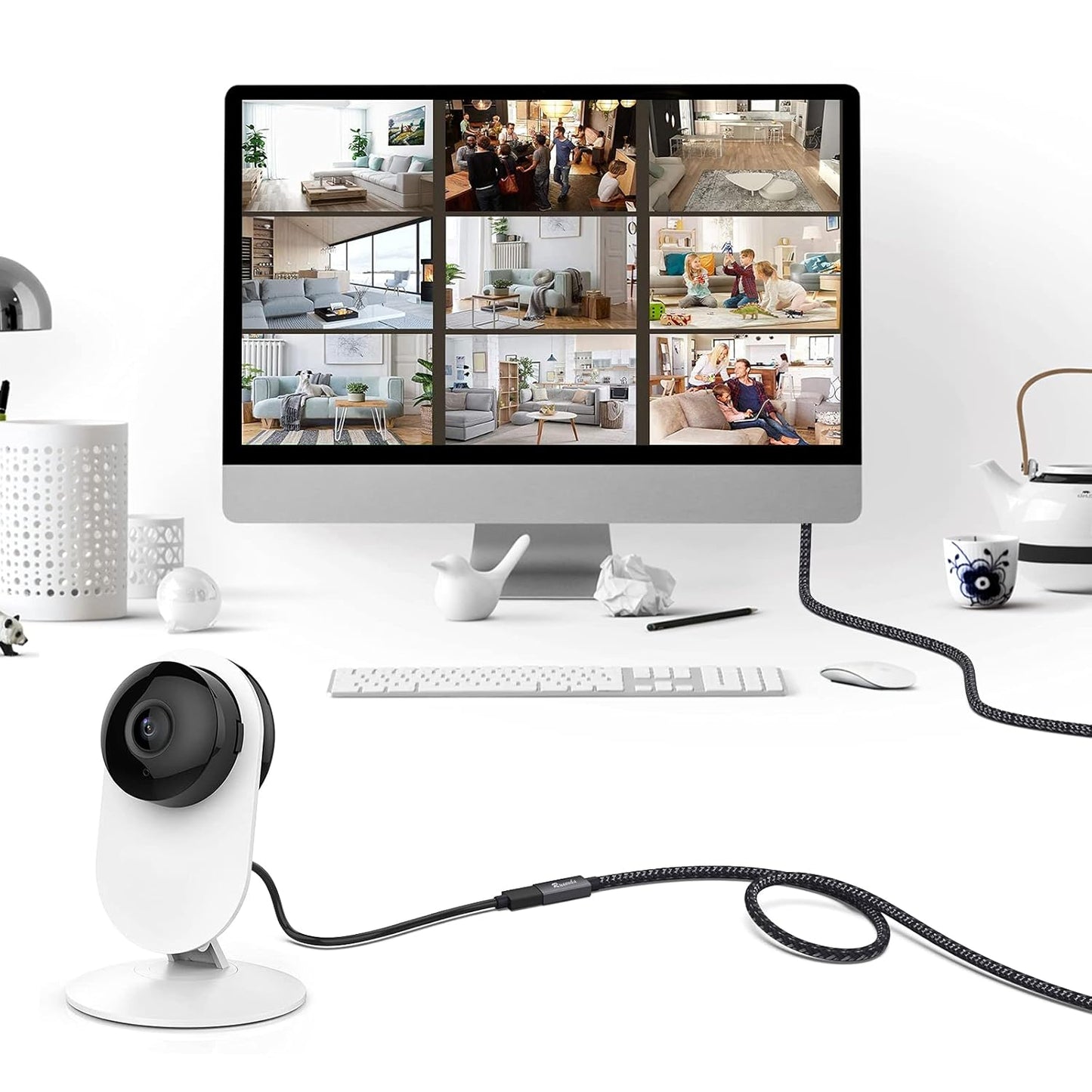 USB 3.0 Extension Cable 12 Ft, USB 3.0 Type a Male to Female Long USB Extension Cable Superspeed 22 AWG Braid USB to USB Cable