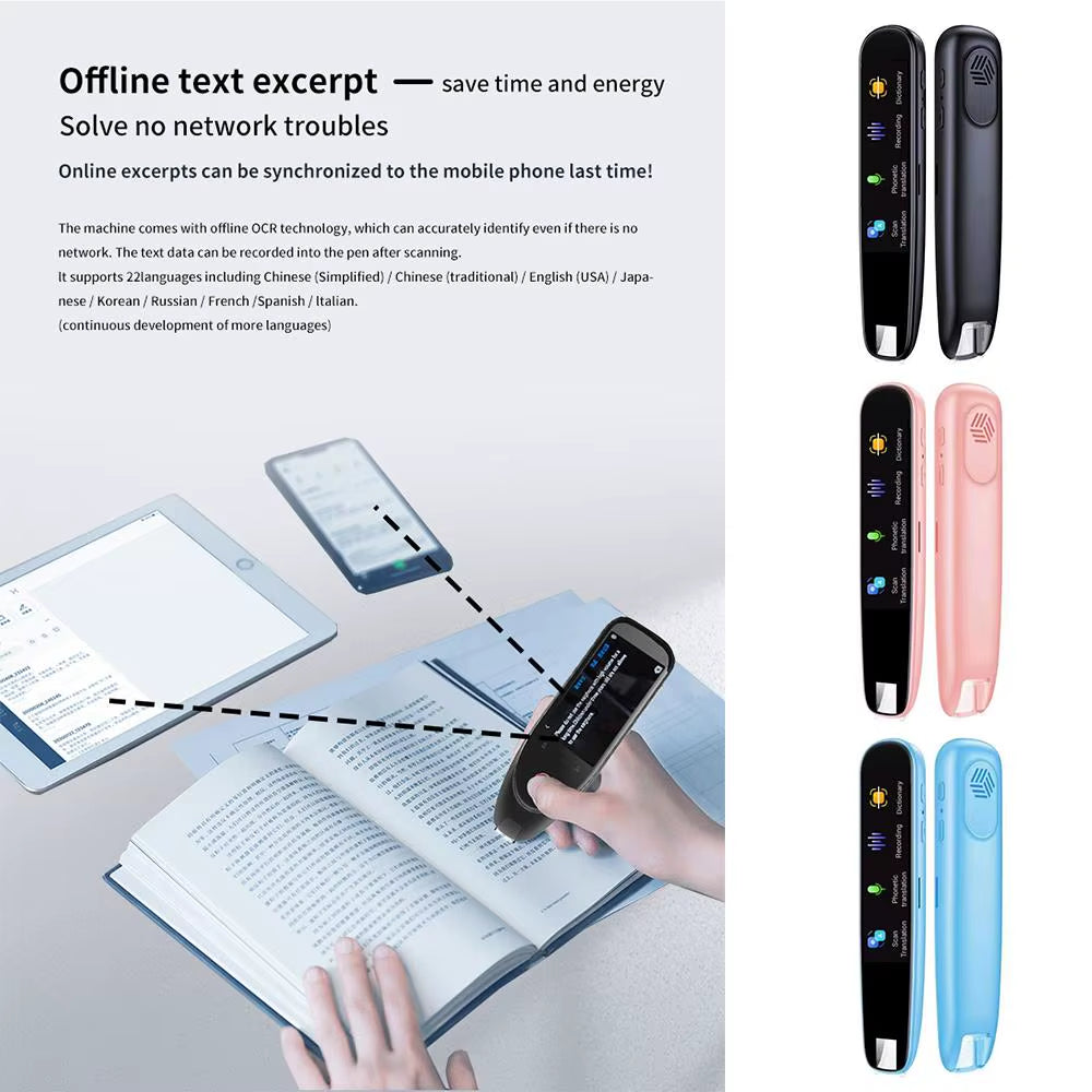 Translator 112 Languages Offline WIFI Scanning Translation Translator Instant Voice Scan Cheap Smart and High Marker Pen Qu R8B3