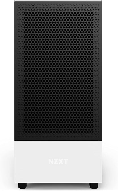 H510 Flow Matte White - Compact ATX PC Gaming Case - Tempered Glass - Enhanced Cable Management - Water-Cooling Ready