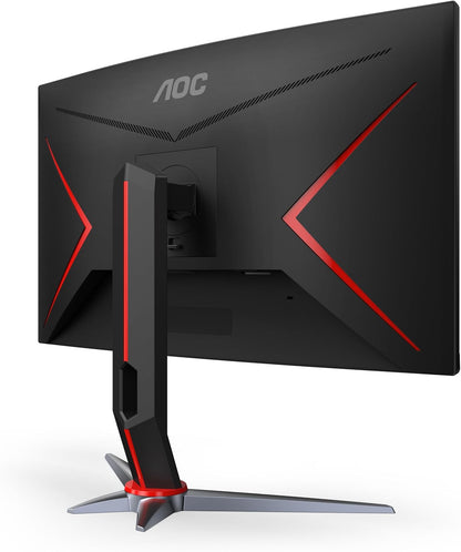 C27G2Z 27" Curved Frameless Ultra-Fast Gaming Monitor, FHD 1080P, 0.5Ms 240Hz, Freesync, 2X HDMI 2.0, 1X Display Port, Height Adjustable, Xbox PS5 Switch Ready, 3-Year Zero-Bright-Dot