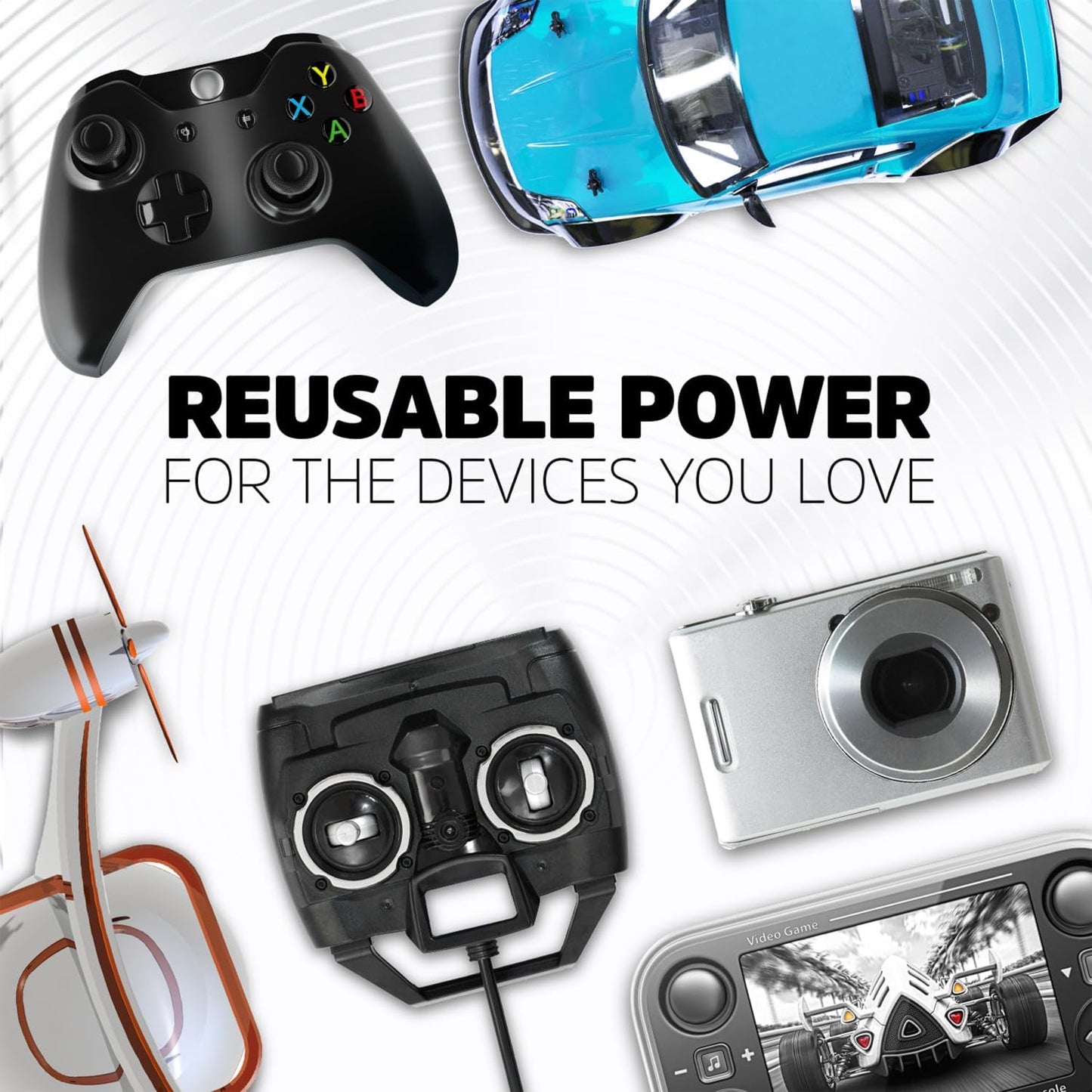 Recharge Universal Rechargeable AA Batteries (16 Pack), Double a Rechargeable Batteries